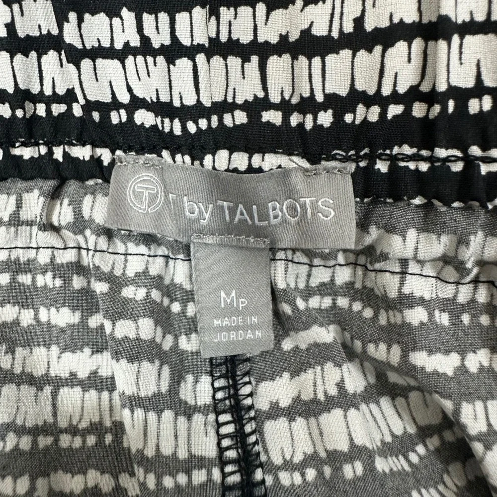 T by Talbots Womens MP Black White Striped Athletic Skort Cargo Pockets - Picture 3 of 10